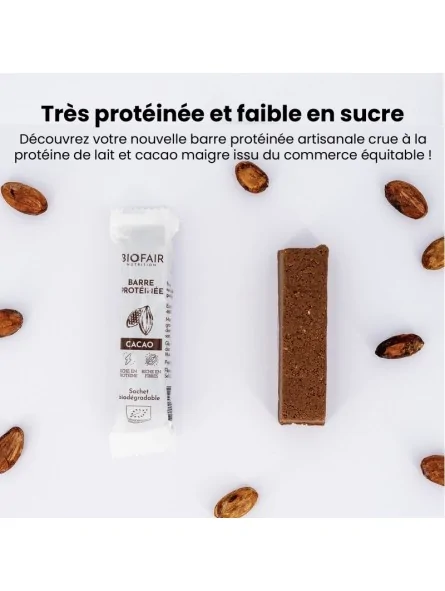 Barra de proteína de cacao Biofair Nutrition