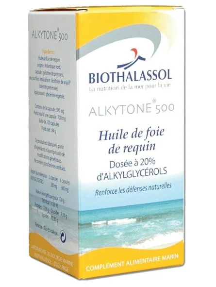  Alkytone 500 Huile de foie de requin Immunité Biothalassol