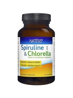 Spiruline & Chlorella 400mg 250cps - Natésis 