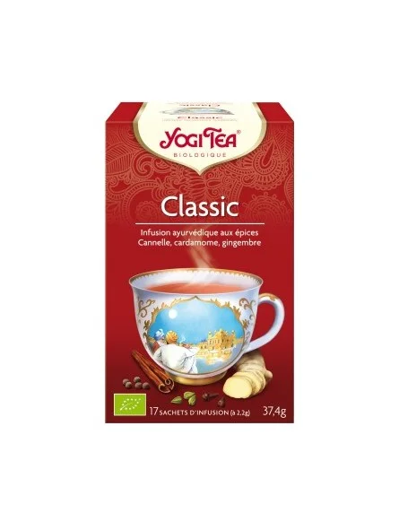 Classic Chaï bio Infusion ayurvédique 17 infusettes - Yogi tea 