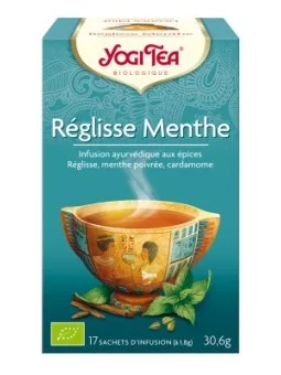 Réglisse Menthe bio Infusion ayurvédique 17infusettes - Yogi Tea