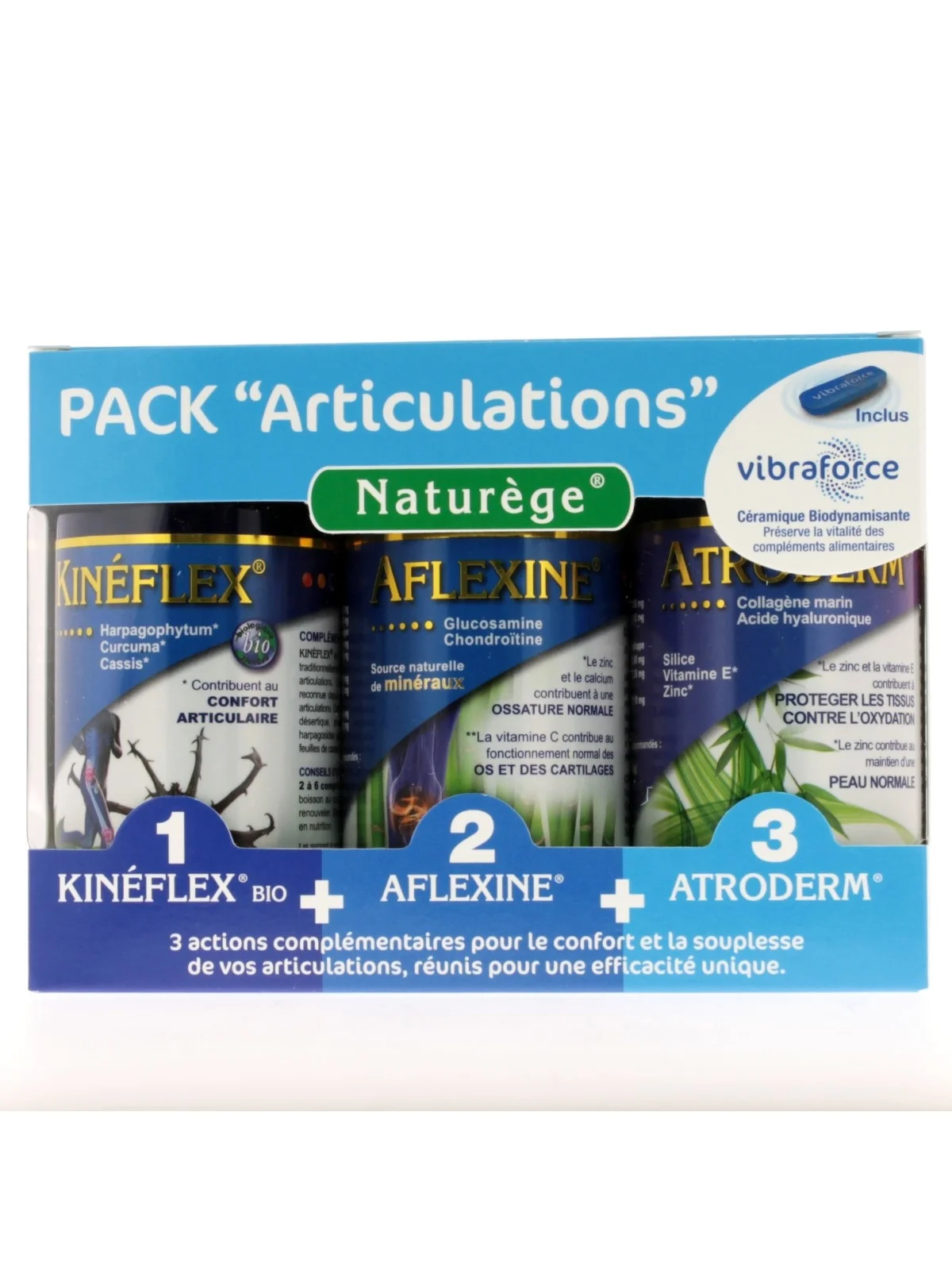Pack Articulations Kineflex + Aflexine + Atroderm - Naturege