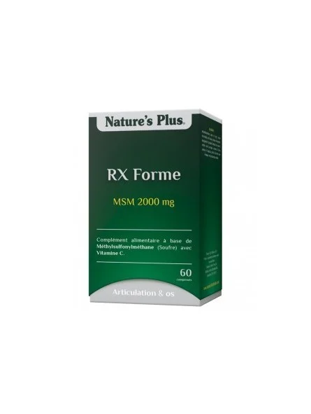 MSM Rx Forme 60cps - Soufre bio-disponible Nature's Plus