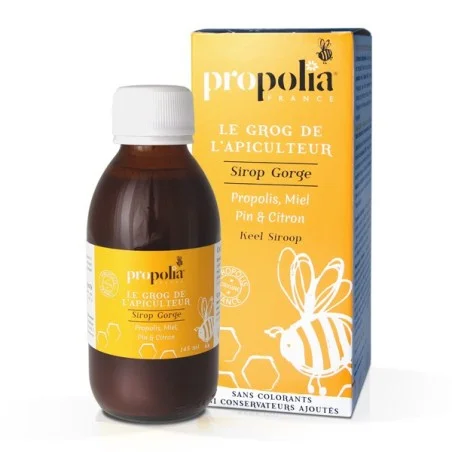 Sirop Propolis miel & plantes - Gorge et voix Propolia Apimab
