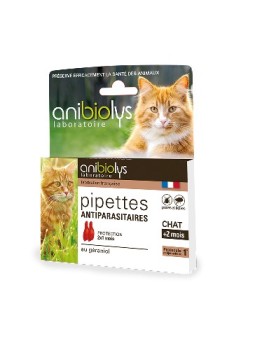 Pipettes (2) anti puces chat adulte - Anibiolys 