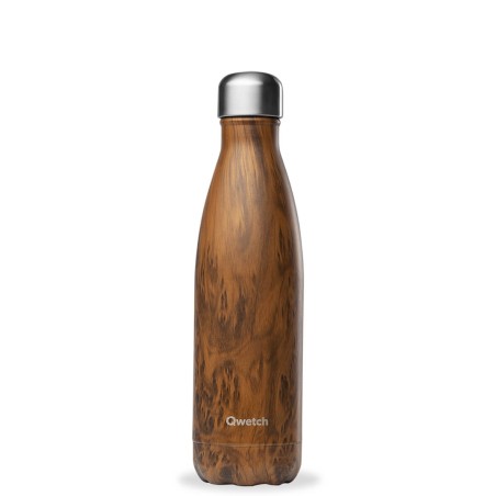 Bouteille gourde originals nomade WOOD (bois) isotherme - 500 ML Qwetch