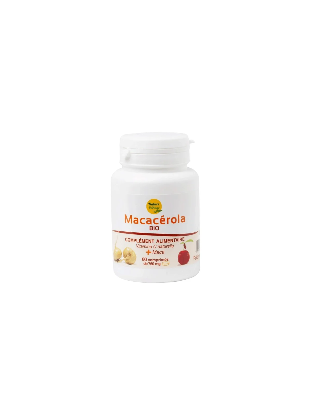 Macacérola bio, acérola et maca vitamine C 60 gel Nature & Partage